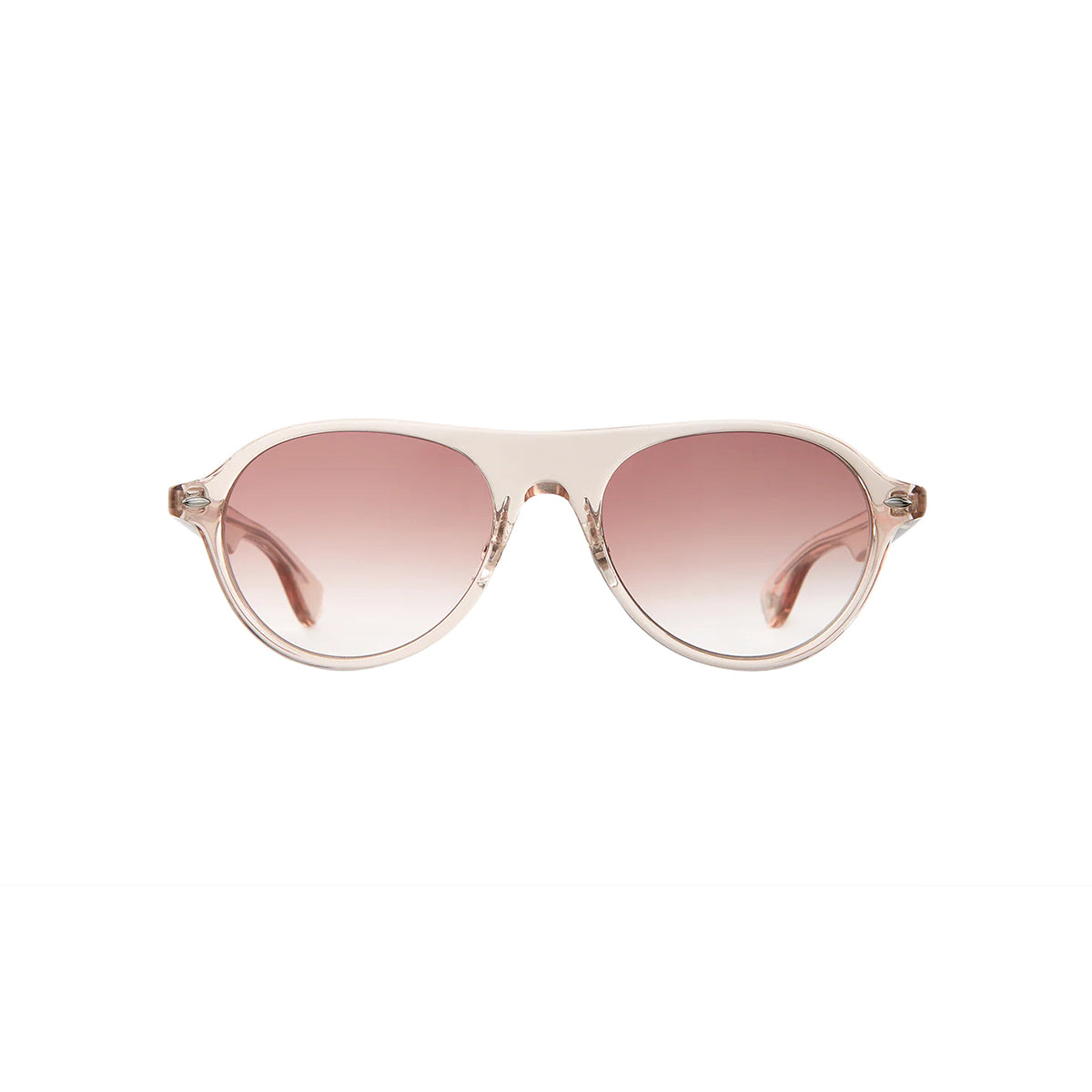 Garrett Leight “Lady Eckhart” Pink Tinted Sunglasses with Case Garrett Leight Lady Eckhart Round Sunglasses - Neutrals  main image 4